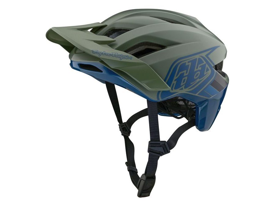 Helma Troy Lee Designs FLOWLINE SE MIPS BADGE OLIVE / INDIGO 2024