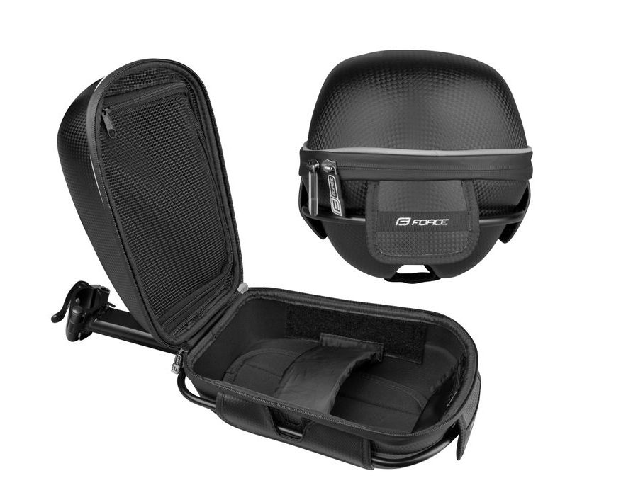 Brašna pod sedlo FORCE CRUST s držákem, černá