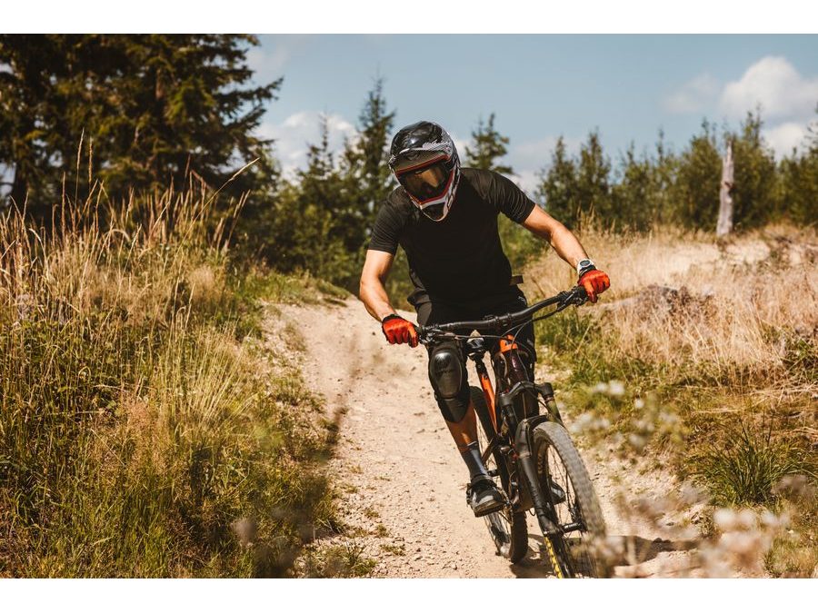 Pánský dres s krátkým rukávem FORCE MTB MOUNT, černý