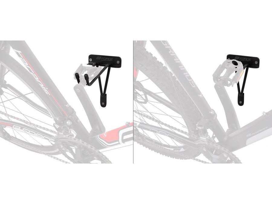 Držák kola FORCE na zeď za pedál, černý