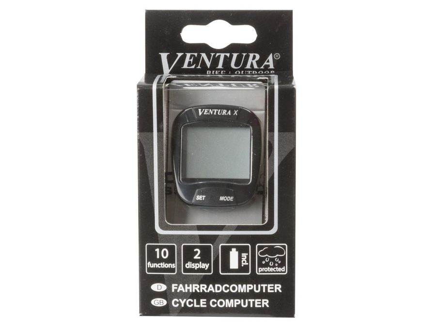 Tachometr VENTURA 10 funkcí černý