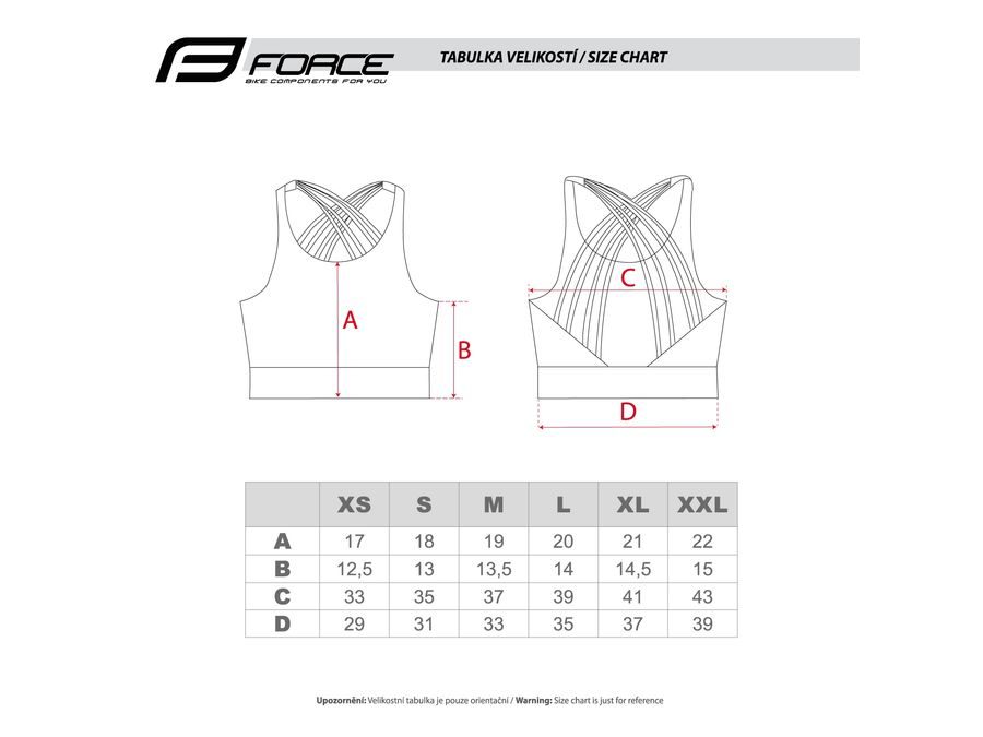 Sportovní podprsenka FORCE SIMPLE, modrá