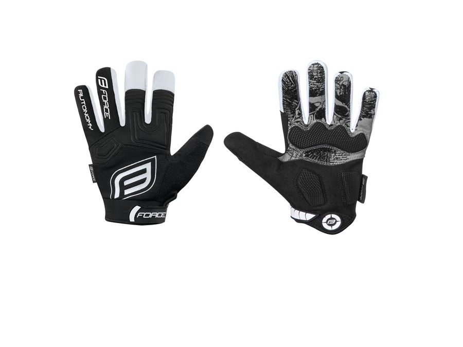 Dětské dlouhoprsté rukavice FORCE KID MTB AUTONOMY, černé