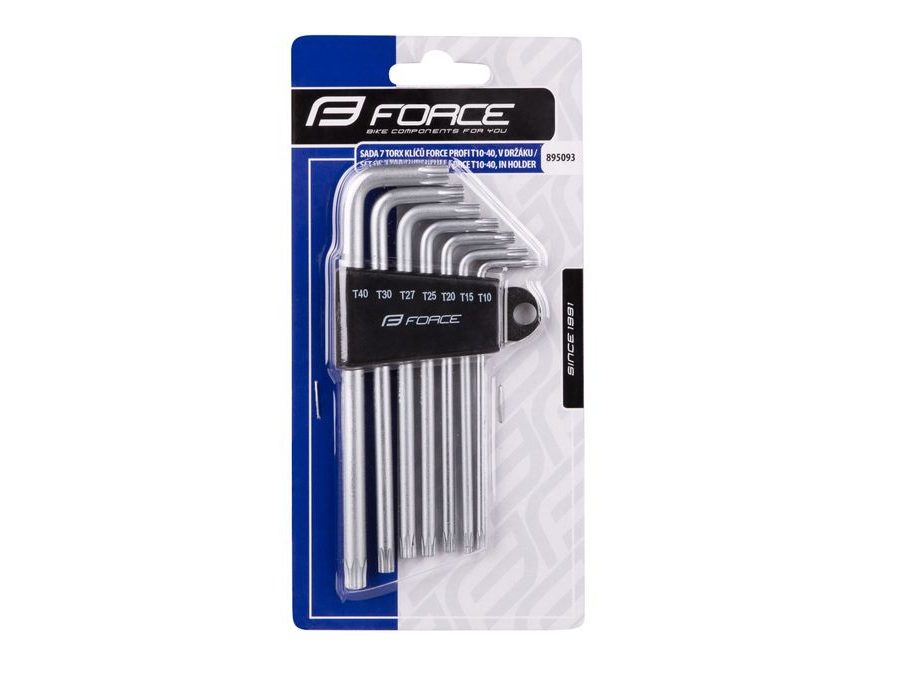 sada 7 torx klíčů FORCE PROFI T10-40, v držáku