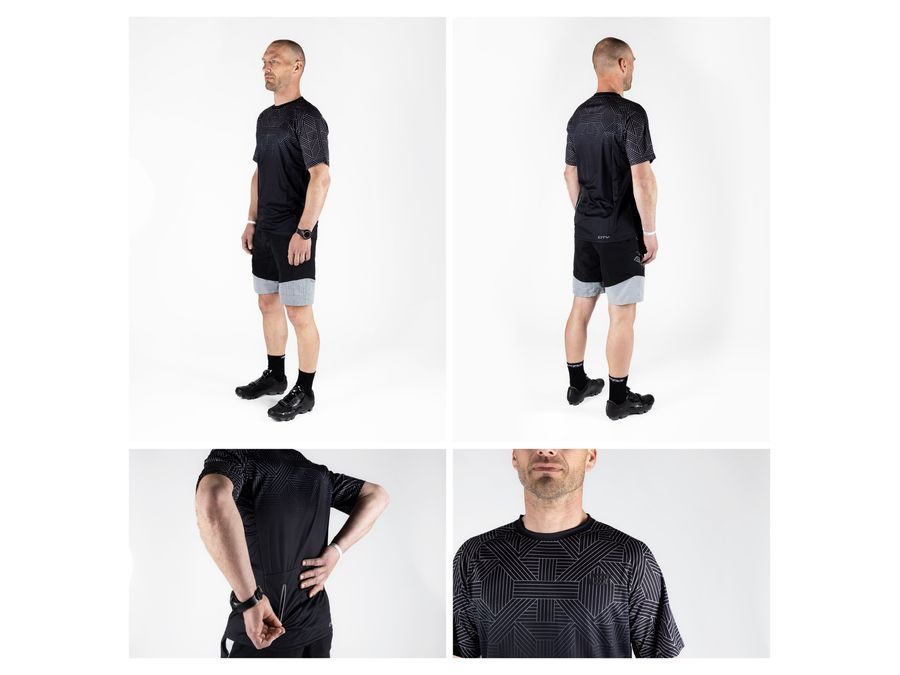 Pánský dres s krátkým rukávem FORCE CITY, černo-šedý