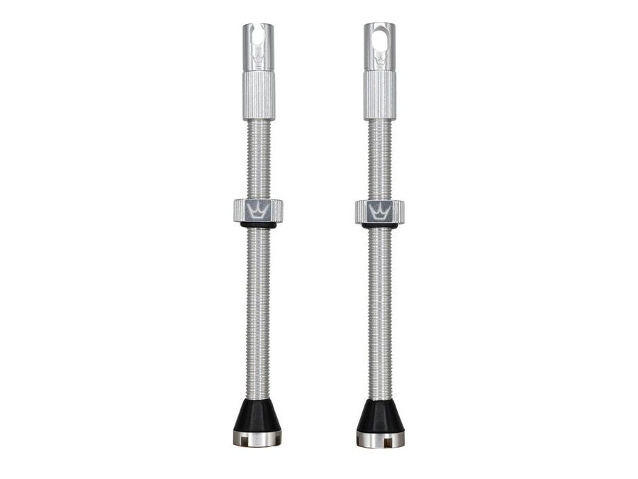 Bezdušové ventilky PEATY'S X CHRIS KING (MK2) SILVER BEZDUŠOVÉ VENTILKY - 80MM