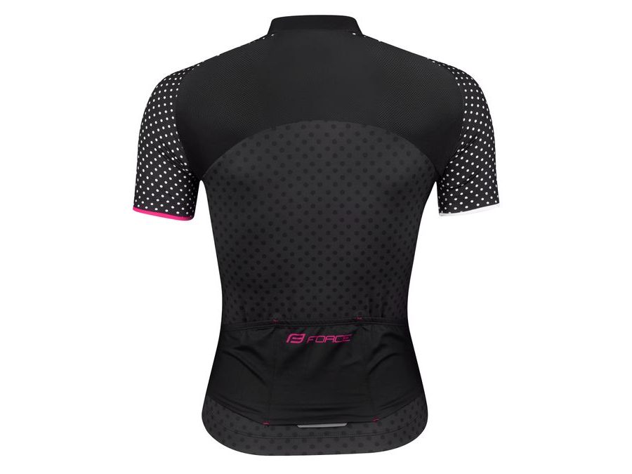 Dámský dres s krátkým rukávem FORCE POINTS LADY, černo-růžový
