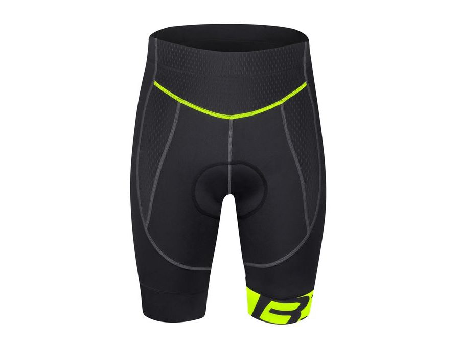 Pánské kraťasy do pasu s vložkou FORCE B30, černo-fluo