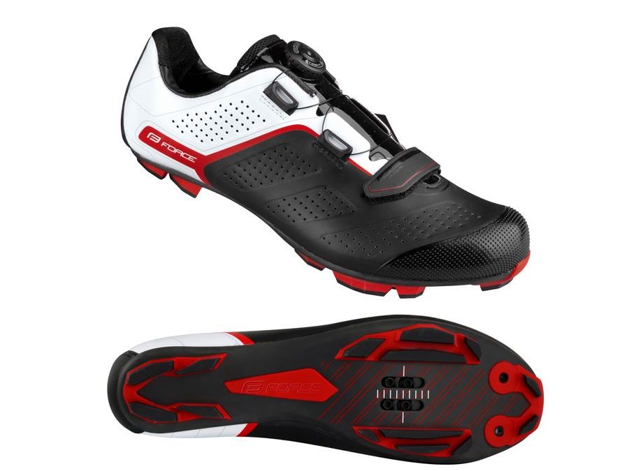 Tretry FORCE MTB CARBON DEVIL PRO, črn-bílo-črv