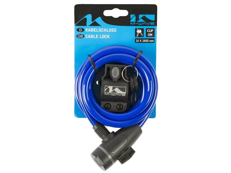 Zámek M-Wave 10x1800mm modrý