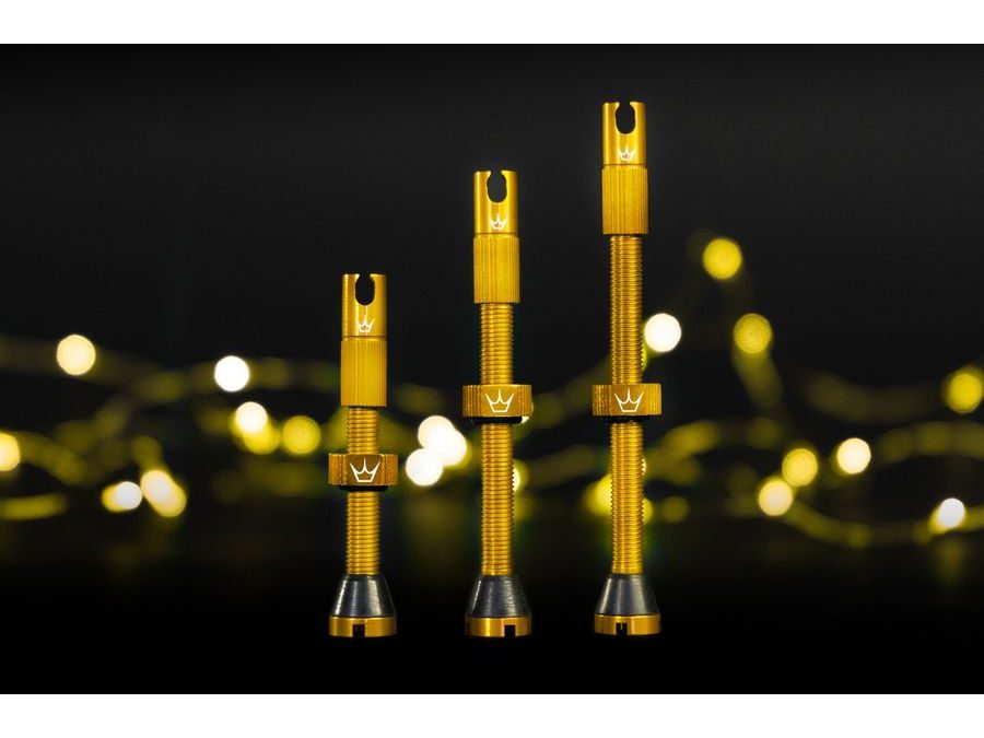 Bezdušové ventilky PEATY'S X CHRIS KING (MK2) GOLD BEZDUŠOVÉ VENTILKY - 42MM