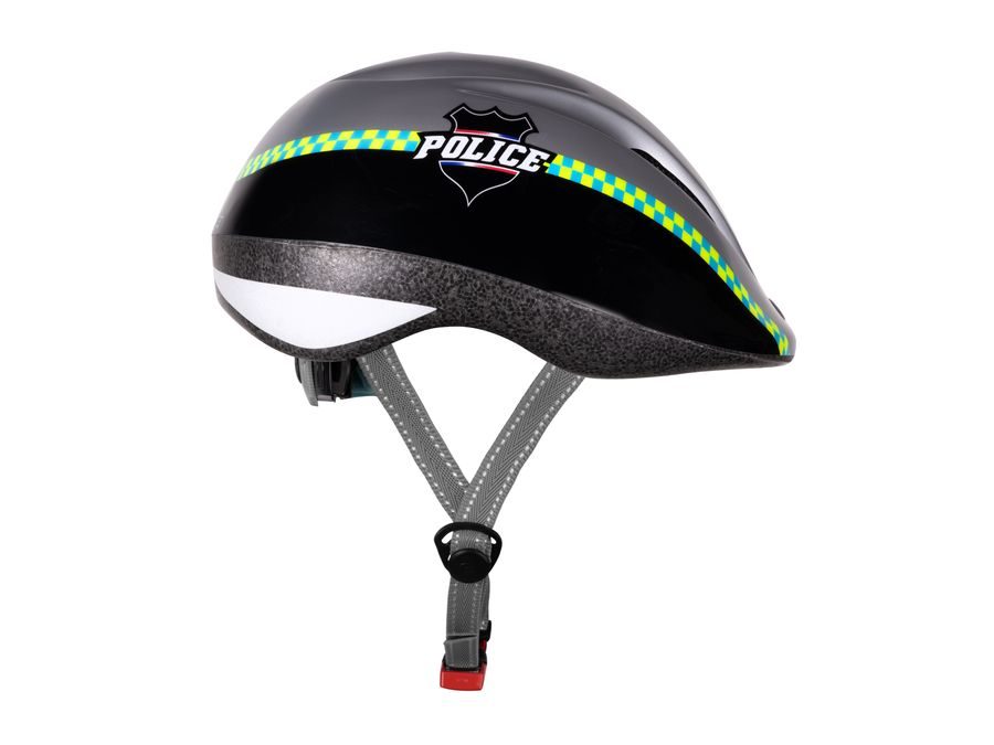 Dětská helma FORCE FUN POLICE, černo-stříbrná