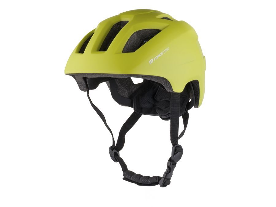 přilba FORCE ZEBU s blikačkou, limeta S-M