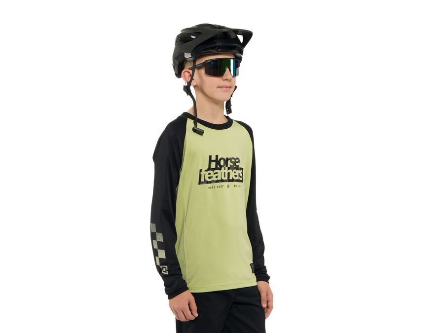Dětský dres s dlouhým rukávem HORSEFEATHERS Spike LS, nile-black