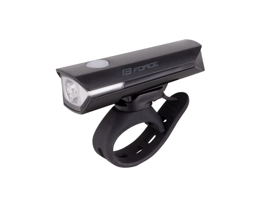 světlo přední FORCE FLUX 200LM USB, černé