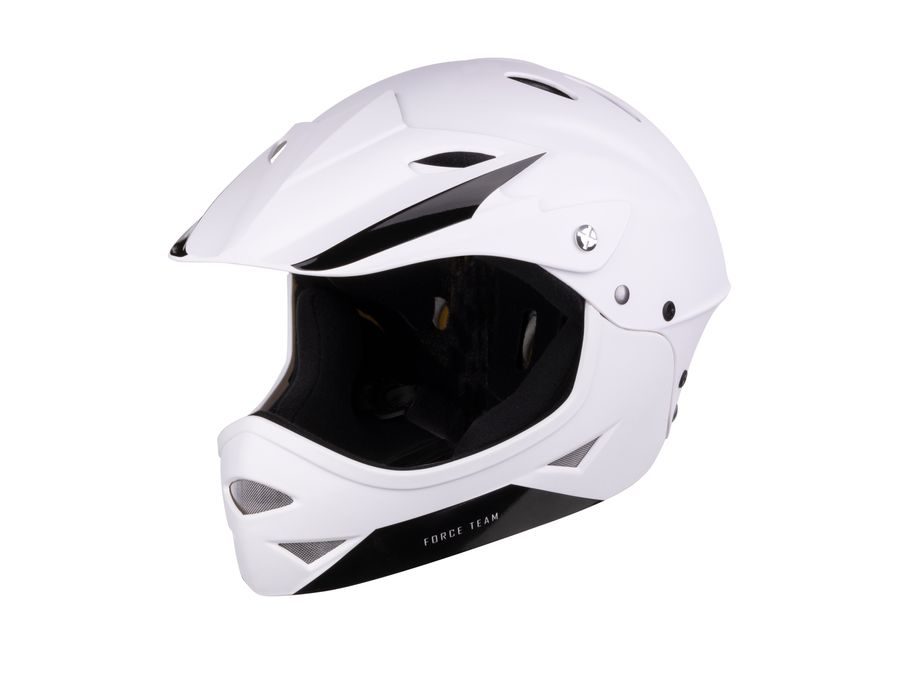 Juniorská integrální helma FORCE DOWNHILL, bílá matná S - M