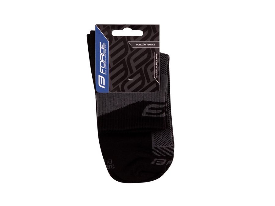 Dlouhé ponožky FORCE DUNE, šedo-černé