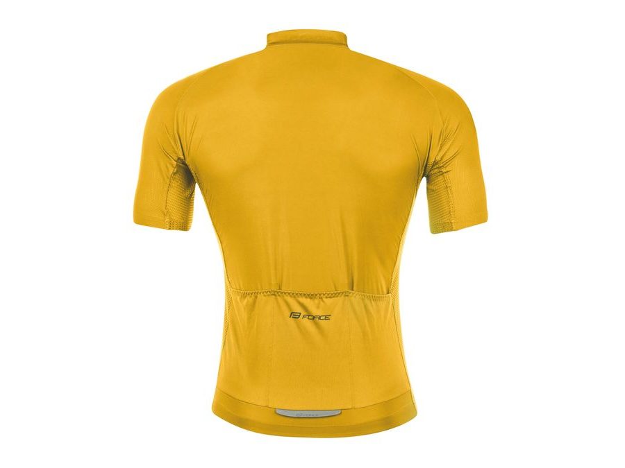 Pánský dres s krátkým rukávem FORCE PURE, žlutý
