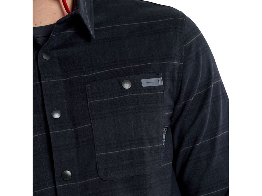 Pánská košile Troy Lee Designs GRIND FLANNEL PLAID CARBON