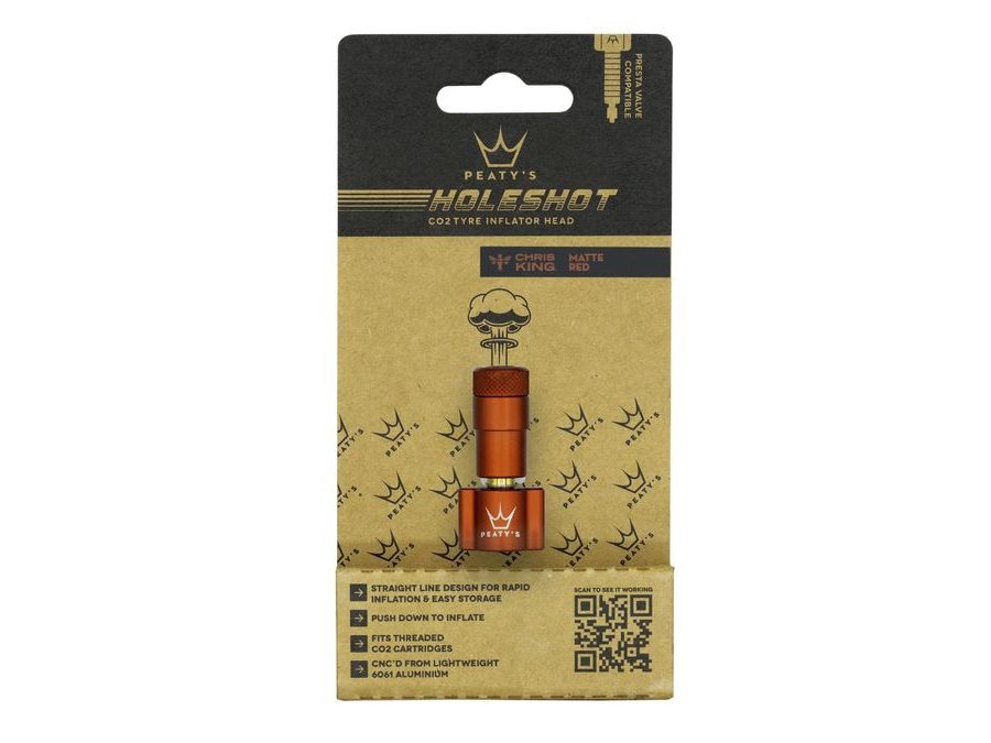 Hlavice pumpy PEATY'S HOLESHOT HLAVICE CO2 PUMPY RED