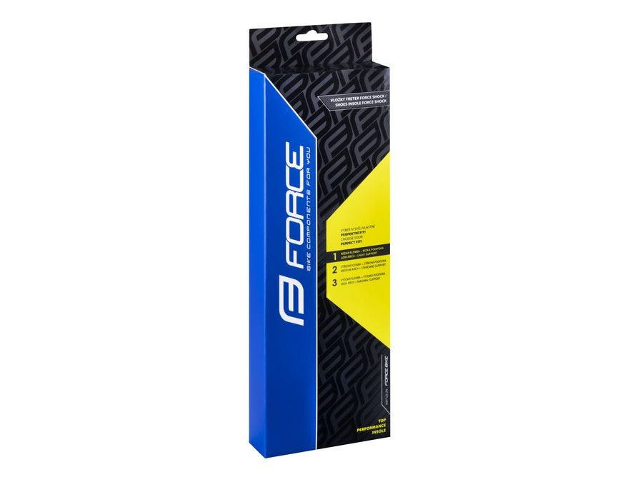 vložky treter FORCE SHOCK LOW, černo-žlutá