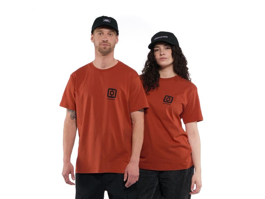 Pánské tričko s krátkým rukávem HORSEFEATHERS Mini Logo, ginger