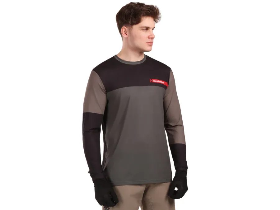 Pánský dres HORSEFEATHERS Quantum LS - chimera/walnut