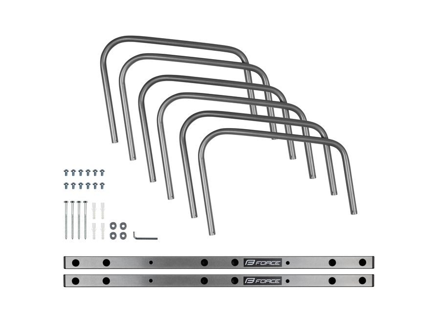 Stojan FORCE parkovací na 3 kola, ocel, stříbrný