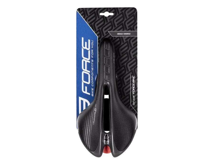 Sportovní sedlo FORCE ROS HOLE+, černo-šedé