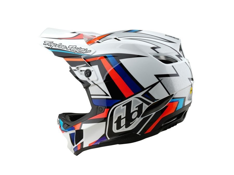 Integrální helma Troy Lee Designs D4 COMPOSITE FRAMES WHITE / SILVER 2025