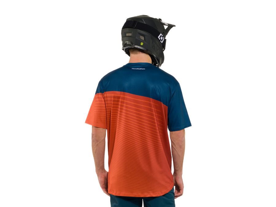 Pánský dres s krátkým rukávem HORSEFEATHERS Quantum, petrol-burnt orange