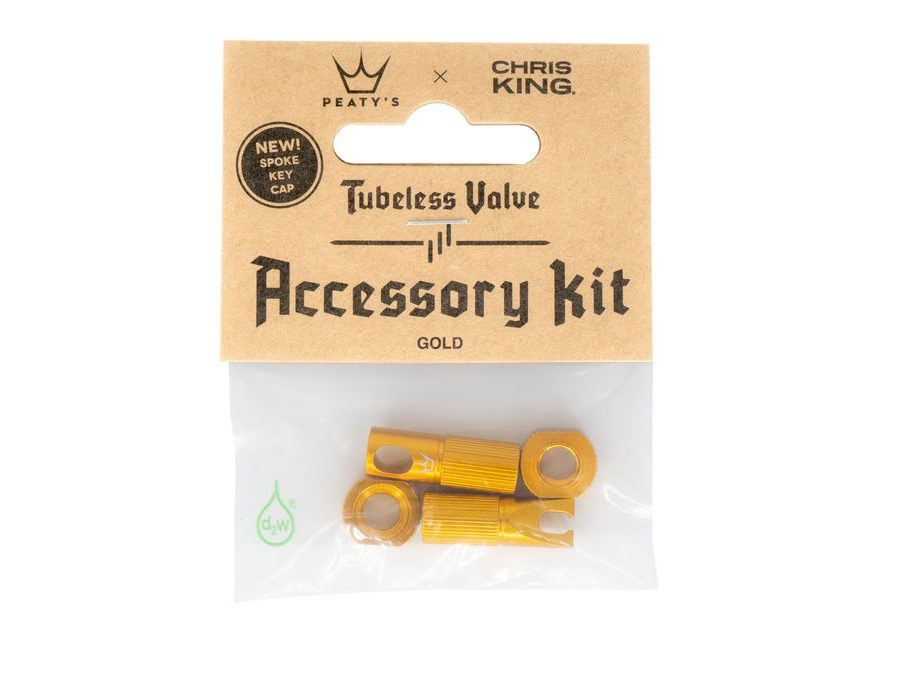 Ventilková sada PEATY'S X CHRIS KING (MK2) GOLD PŘÍSLUŠENSTVÍ K BEZDUŠOVÝM VENTILKŮM
