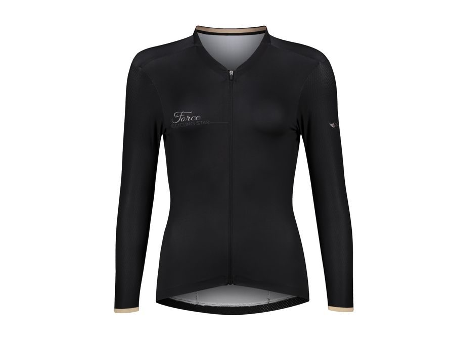 Dámský dres s dlouhým rukávem FORCE GOLD LADY, černý