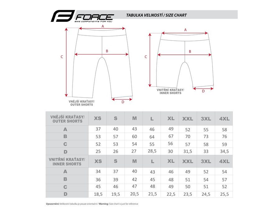Pánské kraťasy do pasu s odnímatelnou vložkou Force MTB-11, černé