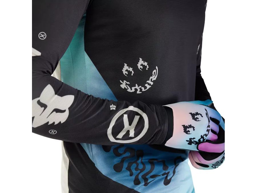 Pánský dres s dlouhým rukávem FOX Flexair Hello Future Long Sleeve Jersey, Cream