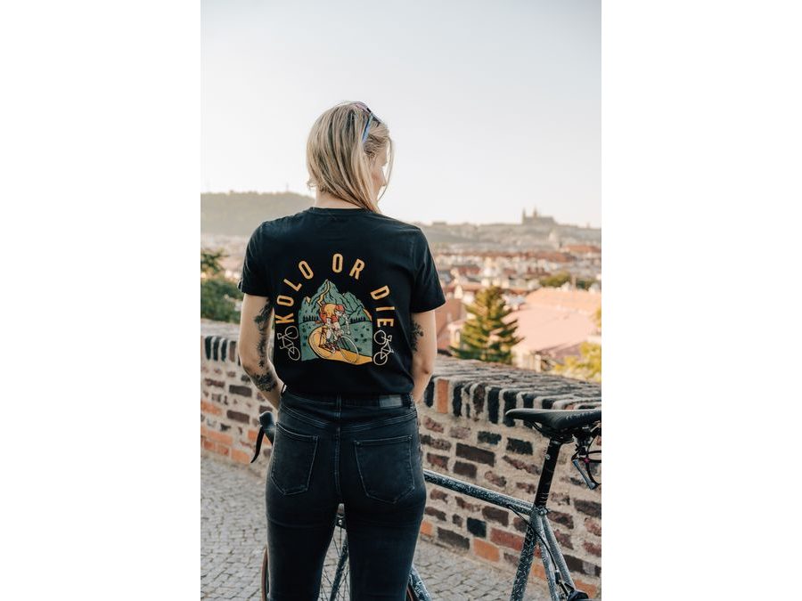 Tričko s krátkým rukávem Kolo je láska Kolo Or Die UNI, černá