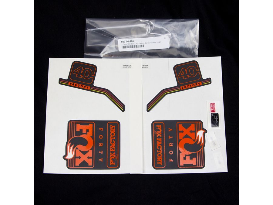Nálepky FOX Decal Kit: 2016, 36, Factory Series, Orange Logo