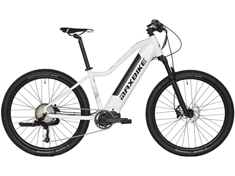 Dámské horské elektrokolo Maxbike Freya 2.0 - Bílá / Červená 2023