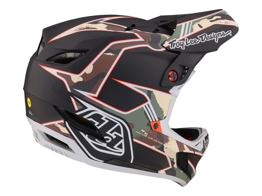 Integrální helma Troy Lee Designs D4 COMPOSITE MIPS MATRIX CAMO ARMY GREEN 2023