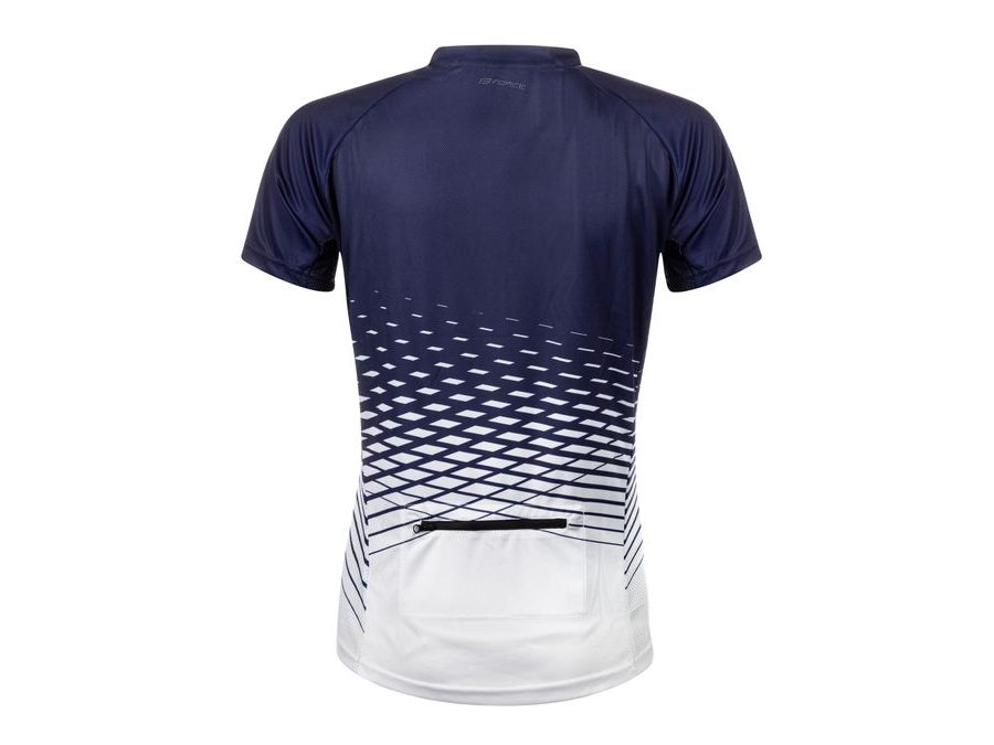 Dámský dres s krátkým rukávem FORCE MTB ANGLE LADY, bílo-modrý