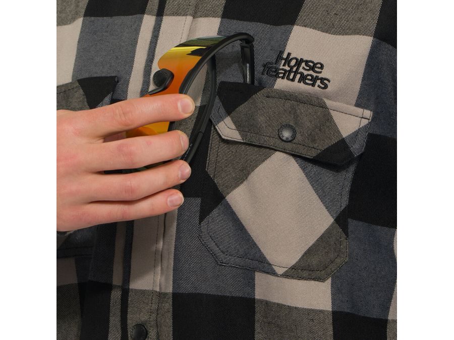 Pánská technická bike košile HORSEFEATHERS Prom, silver birch