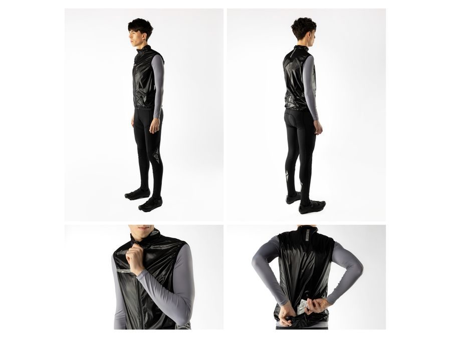 Vesta FORCE WINDPRO, plná záda, černá