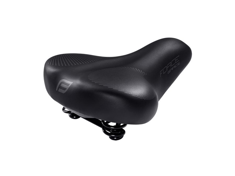 sedlo FORCE GRACE UNI s pružinou, černé