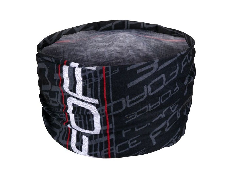 Šátek multifunkční FORCE léto, UNI, černo-bílý