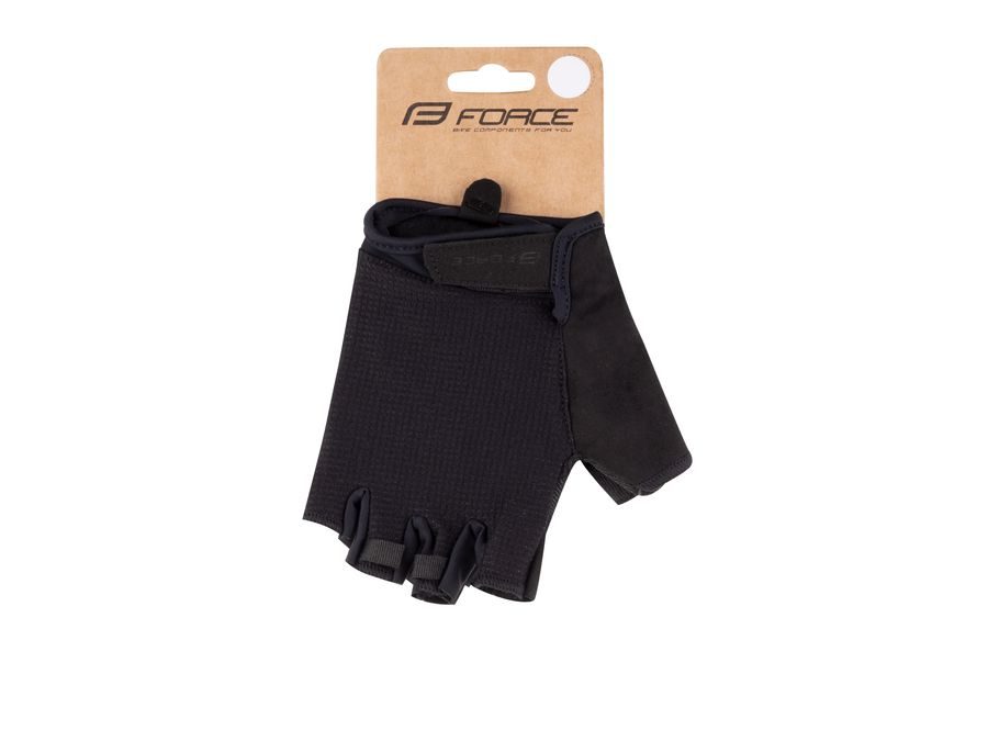 Letní krátkoprsté rukavice FORCE PARK, černé