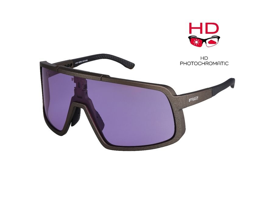 Fotochromatické sportovní sluneční brýle R2 HD REVEL, zeleno-šedé