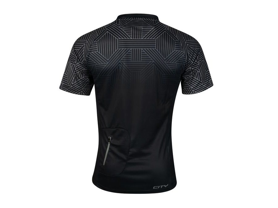 Pánský dres s krátkým rukávem FORCE CITY, černo-šedý