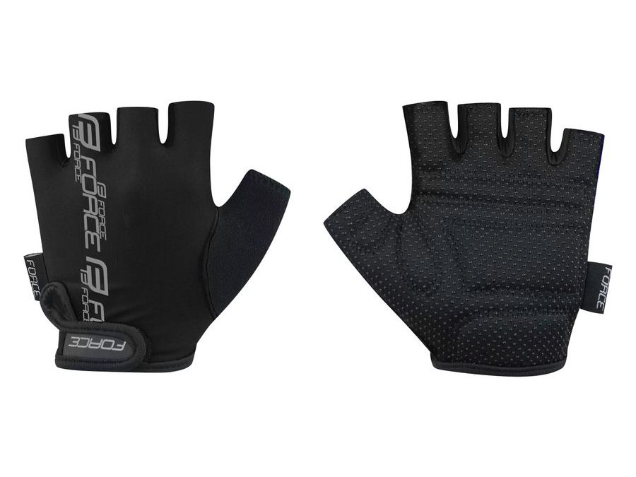 Dětské krátkoprsté rukavice FORCE KID, černé