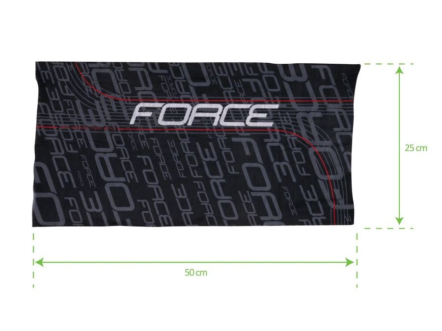 Šátek multifunkční FORCE léto, UNI, černo-bílý