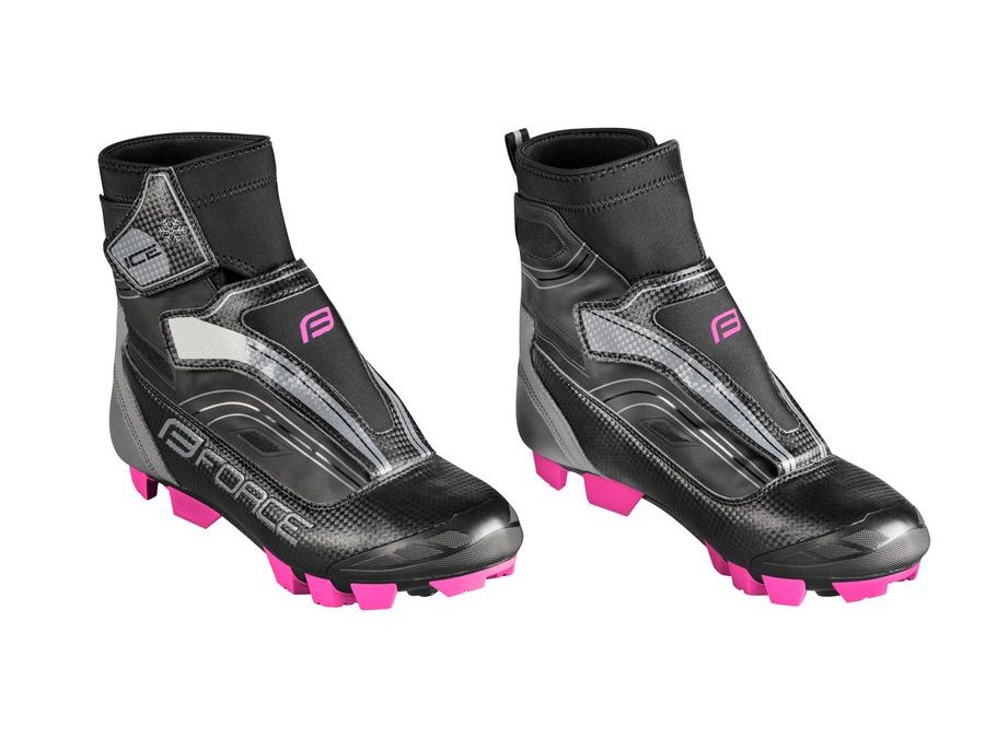 tretry zimní FORCE MTB ICE21 LADY, černo-růž